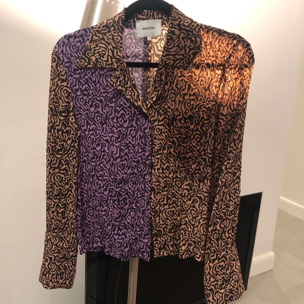 Textured Nanushka button up top